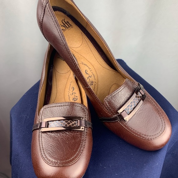 Söfft Odion Mahogany and Snake Print Heels - Picture 4 of 5